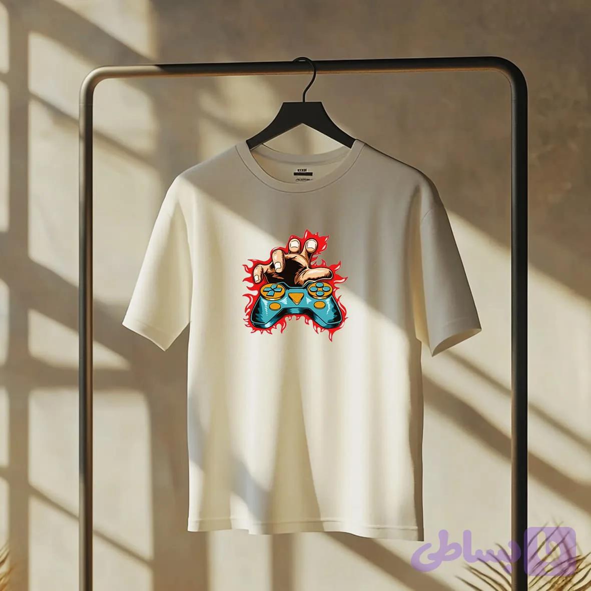 تیشرت زنانه آستین کوتاه مدل گیم game کد 77775 — تصویر 1