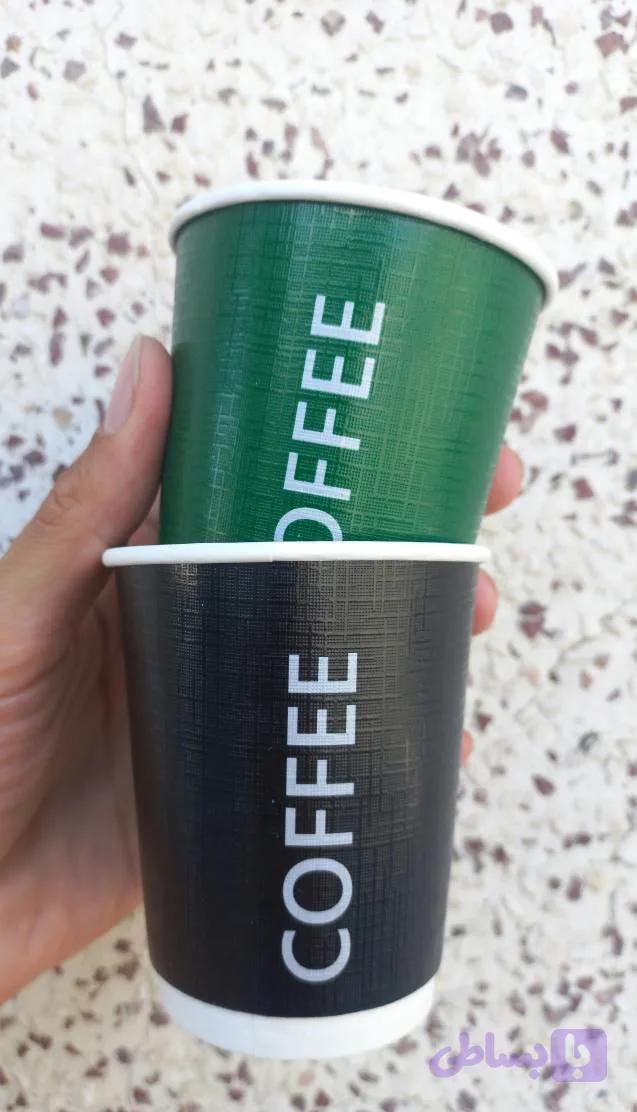 لیوان کاغذی 220 سی سی هالو طرح coffee بسته 600عددی — تصویر 1
