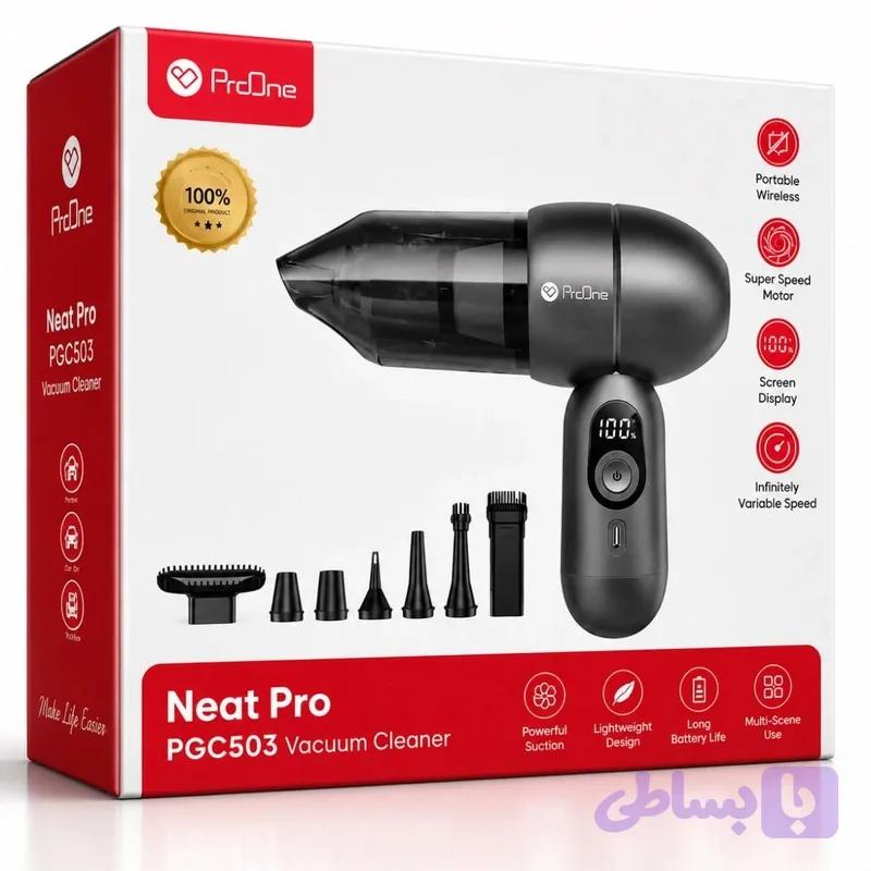 جارو شارژی خودرویی پرووان PROONE NEAT PRO PGC503 با نمایشگر دیجیتال