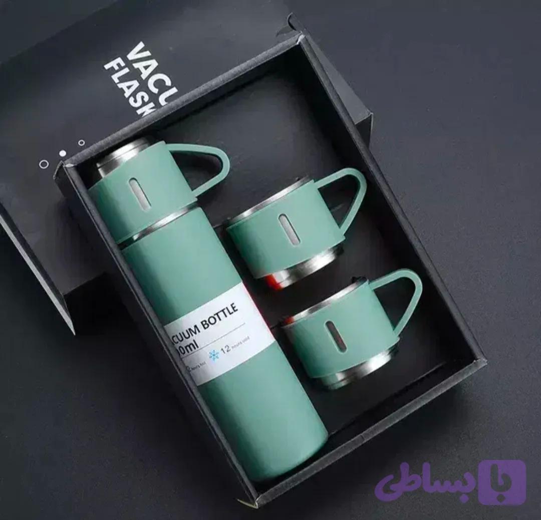 فلاسک یونیک سه کاپ vacuum flask set
