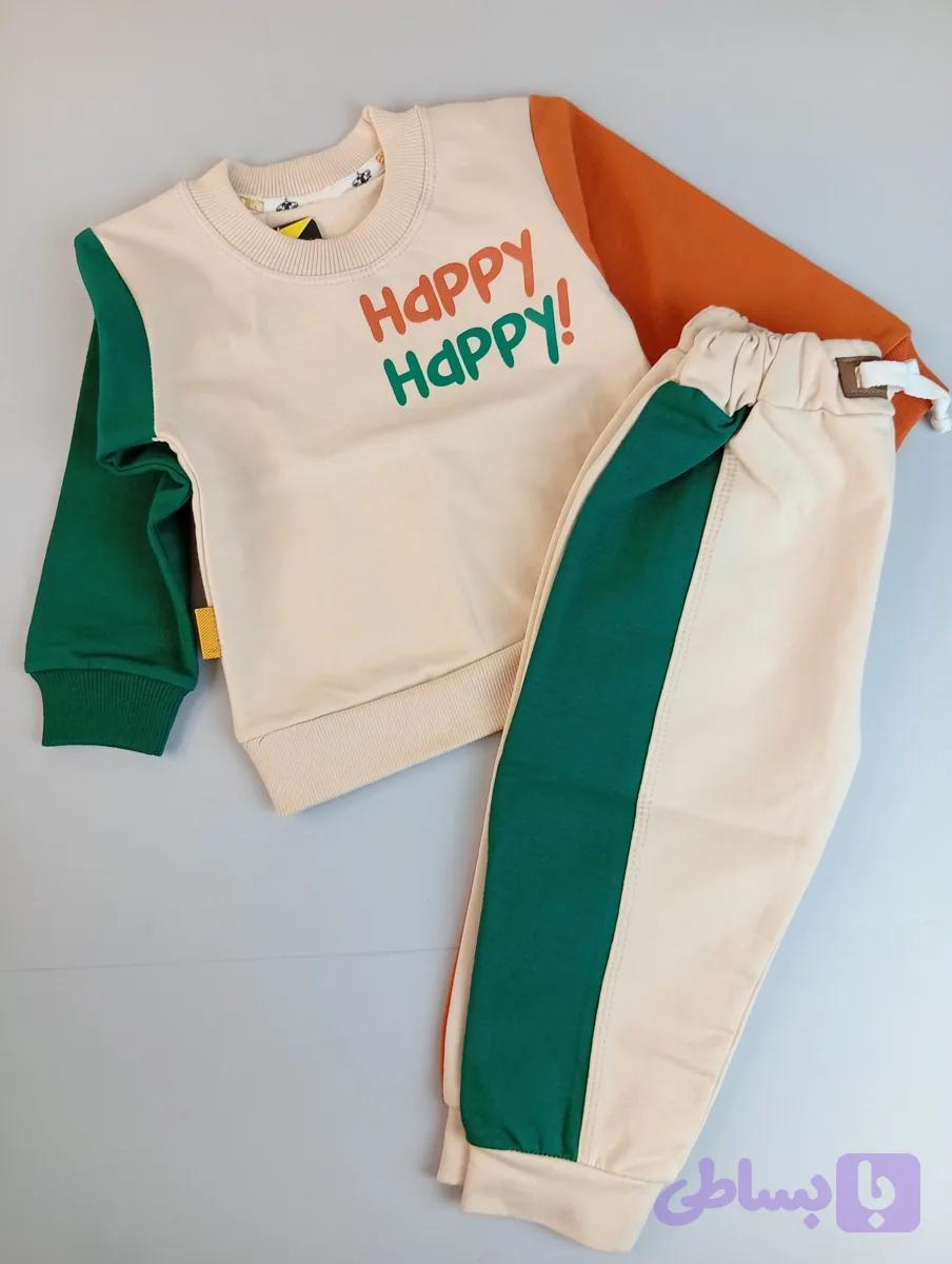 ست بلوز شلوار اسپرت جنس پنبه دورس مدل Happy
