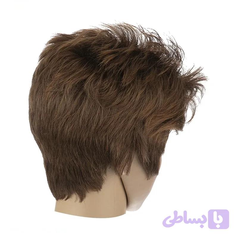 کلاه گیس کوتاه ساتورا مدل HWW05 کرنلی جنس الیاف ابریشم کد 33T27