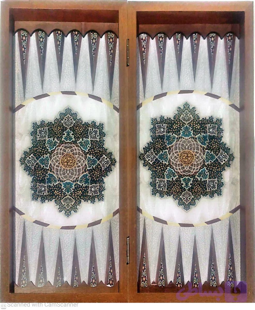 تخته نرد و شطرنج طرح خاتم کد 1002