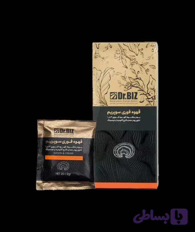 قهوه سوپریم گانودرما دکتر بیز حاوی عصاره قارچ گانودرما و جینسینگ جعبه 20 عددی