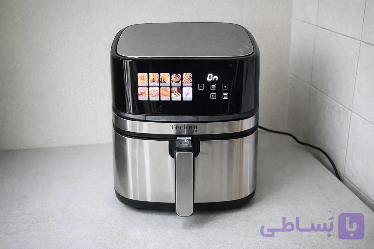 سرخ کن تکنو مدل 11015 ظرفیت ۸ لیتر با بدنه استیل مقاوم