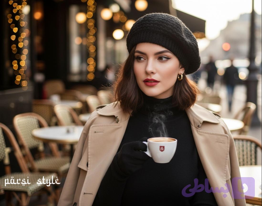 کلاه برت فرانسوی بافت مشکی