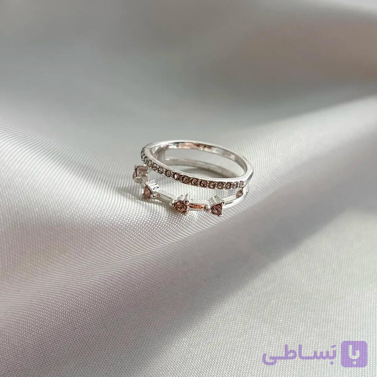 انگشتر طرح روکش نقره