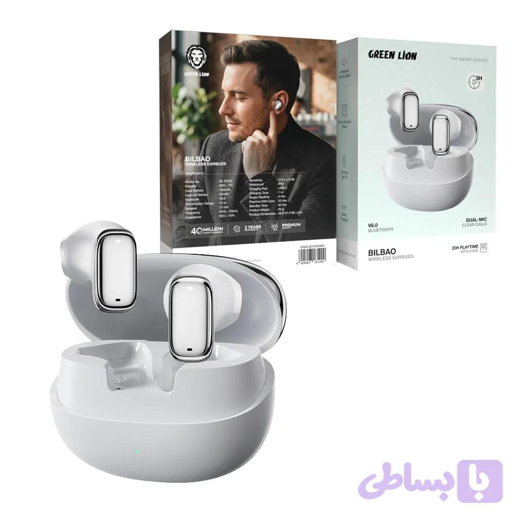 هدفون بلوتوث گرین لاین مدل بیلبائو Green Lion EarBuds BILBAO ENC GL-BUD2 — تصویر 1