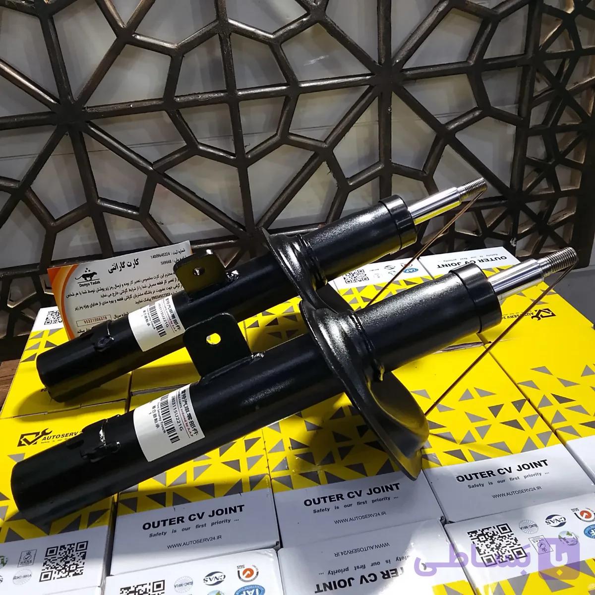2 دو کمک فنر 206 رانا 207 جلو (راست + چپ) Foolad sanat بدون واسطه گارانتی طلایی — تصویر 1
