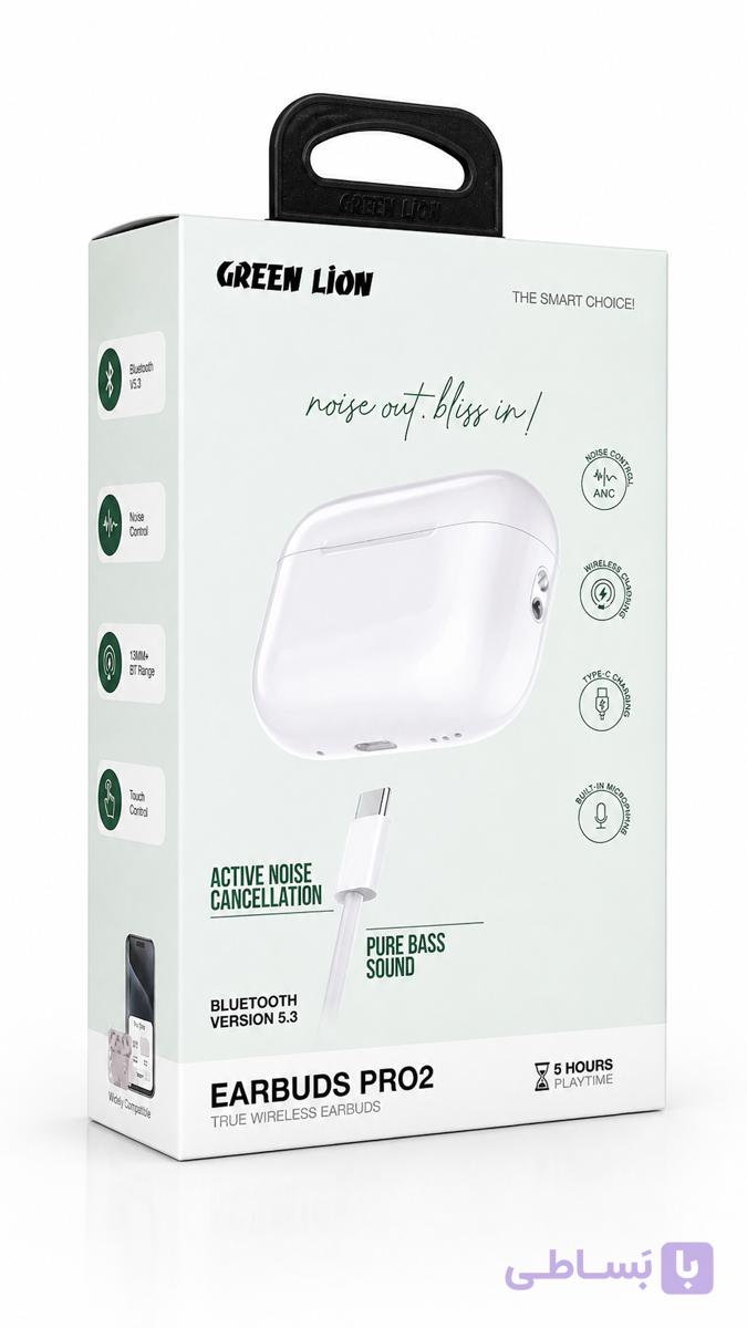 ایرپاد پرو2 گرین لاین Green Lion Earbuds Pro 2 Active ANC