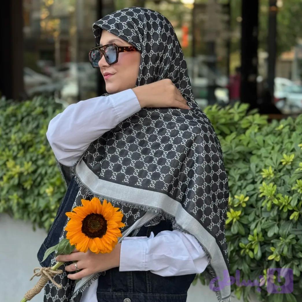 روسری دبل فیس کشمیر گوچی