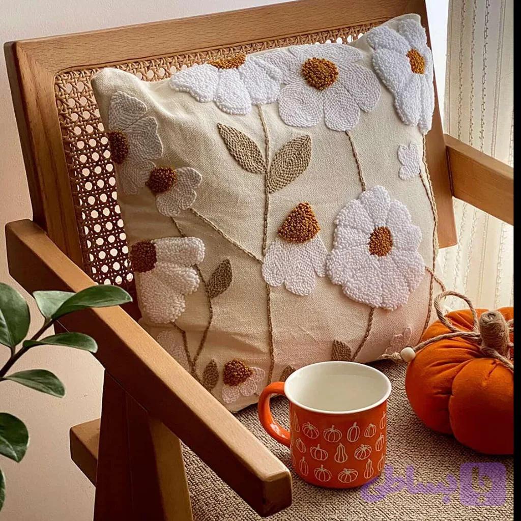 کاور کوسن پانچ دوزی بابونه — تصویر 1