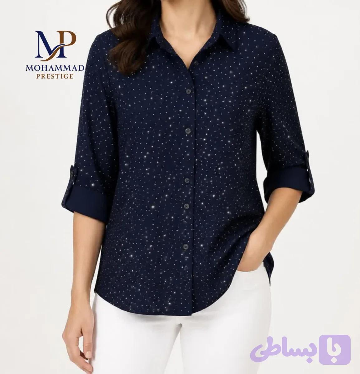شومیز نگینی بلند نخی