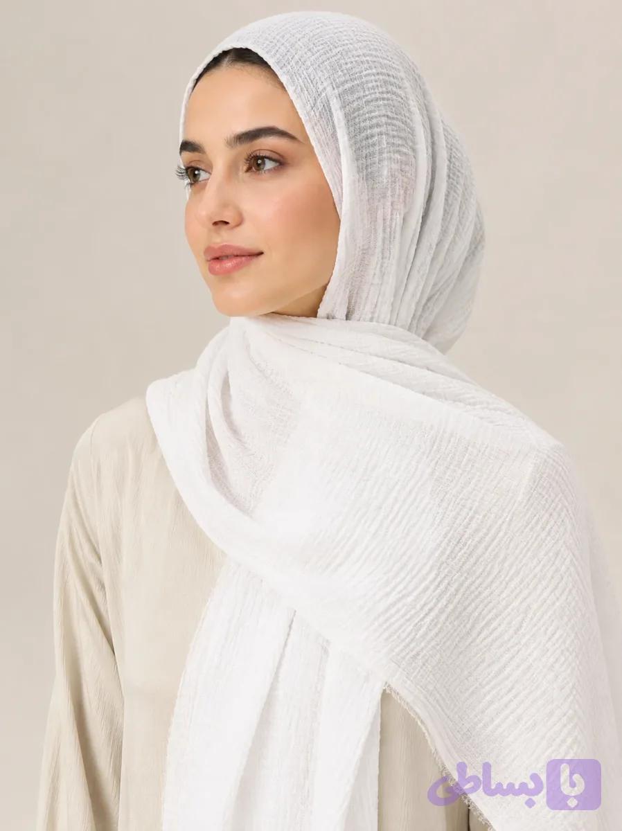 شال زنانه نخی