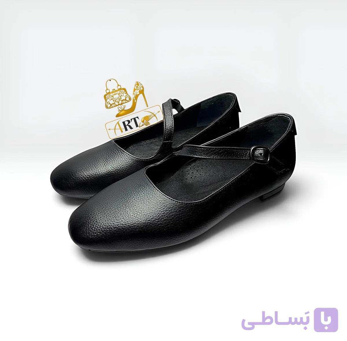 کفش عروسکی دخترانه یلین از چرم طبیعی | فانتزی