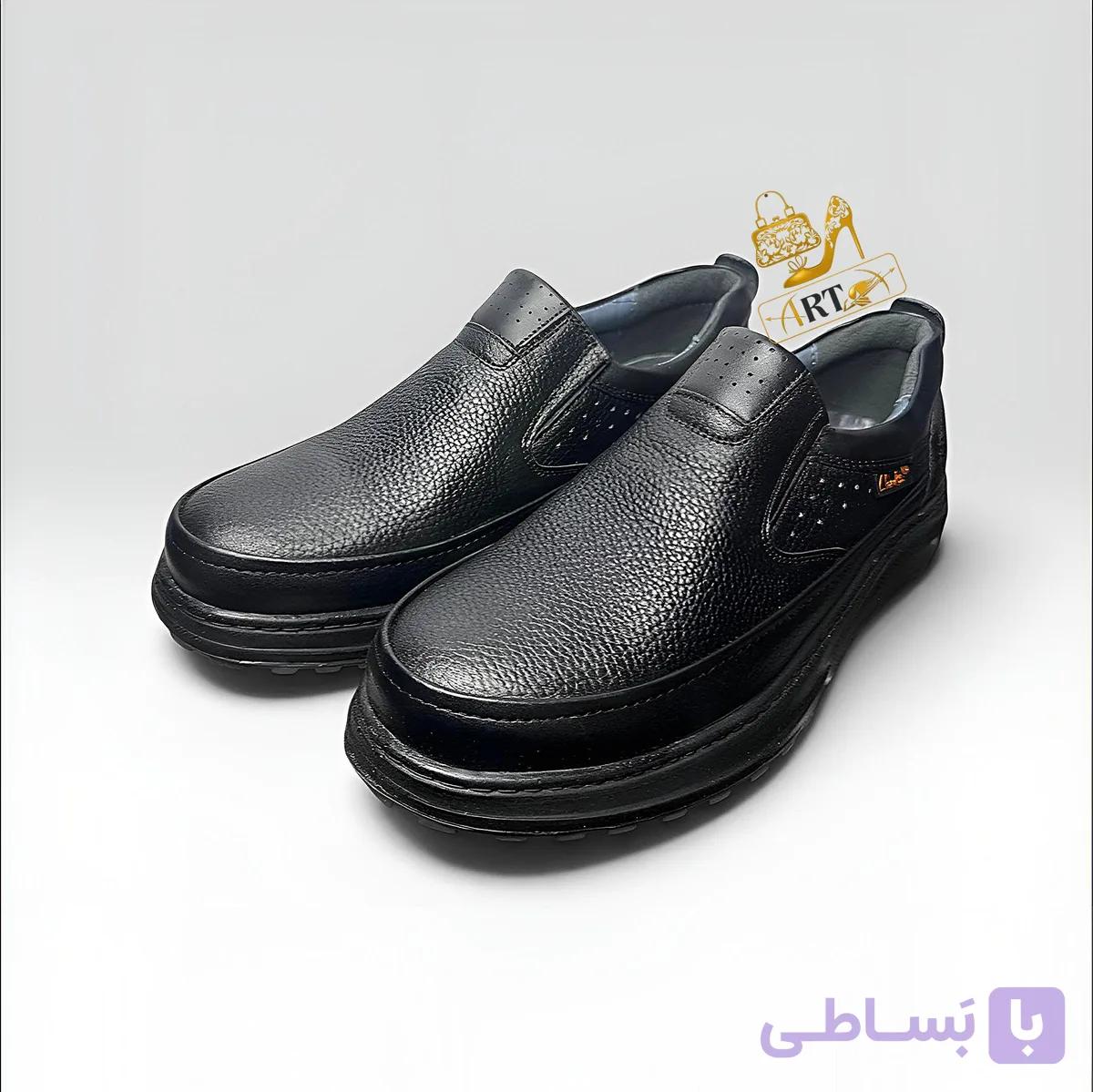 کفش مردانه رایان ساعتی کشی از چرم طبیعی | کفی طبی