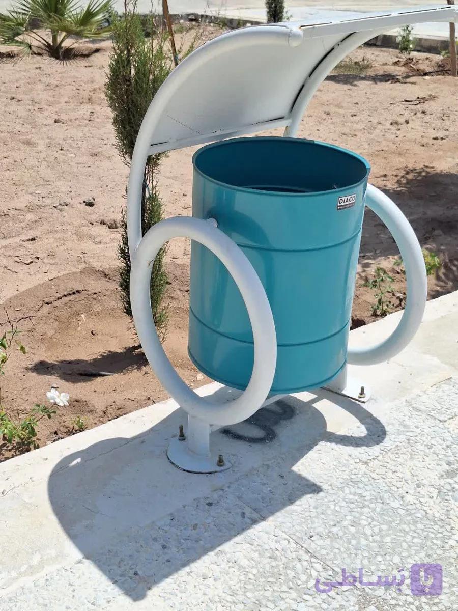 سطل زباله تمام فلز پاندولی — تصویر 1