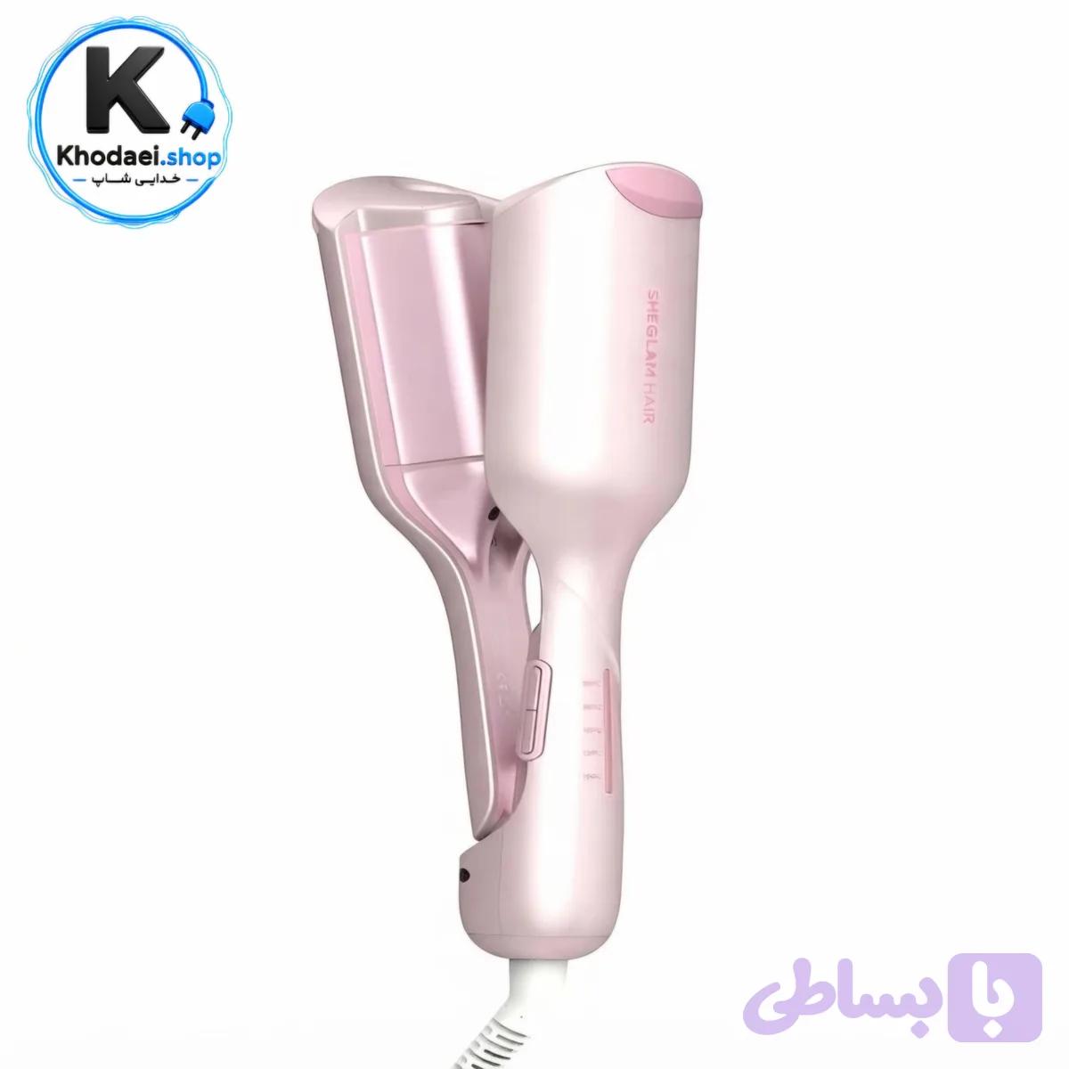 دستگاه فر کننده مو ساحلی صورتی اصل شیگلمSheglam اورجینال در 3 سایز Cupids Charm Beach Babe Hair Waver — تصویر 1