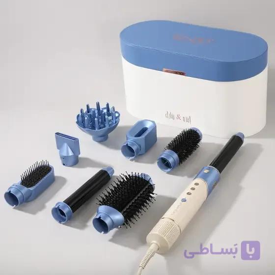 سشوار برس‌دار چرخشی 8 کاره انزو مدل V-8 Pro — تصویر 1