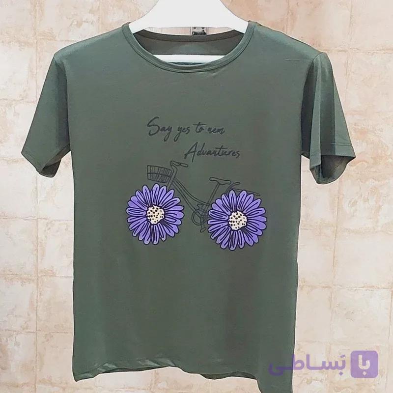 تیشرت راحتی دخترانه نخی فری سایز در رنگ های بهاری و روشن