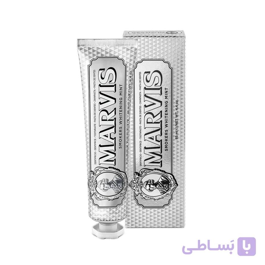 خمیر دندان سفید کننده مارویس مدل 75 میل ( MARVIS Whitening Mint )