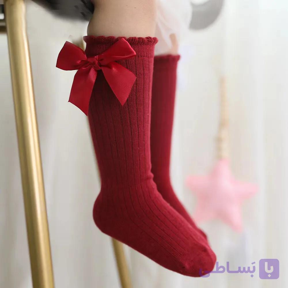 جوراب دخترانه پاپیون دار اعلا (پک:15جفتی) — تصویر 1