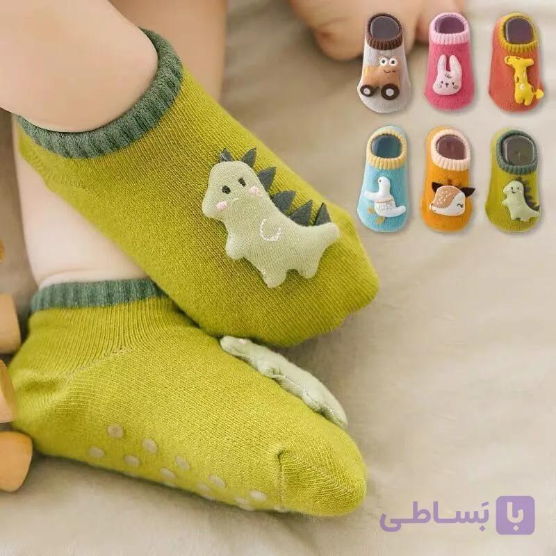 جوراب فانتزی عروسکی استپ دار (پک:18 جفتی) — تصویر 1