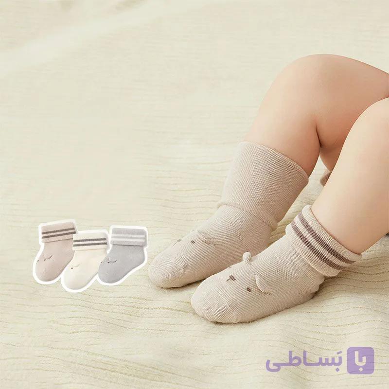 جوراب نوزادی طرح موشی (پک:16جفتی) — تصویر 1