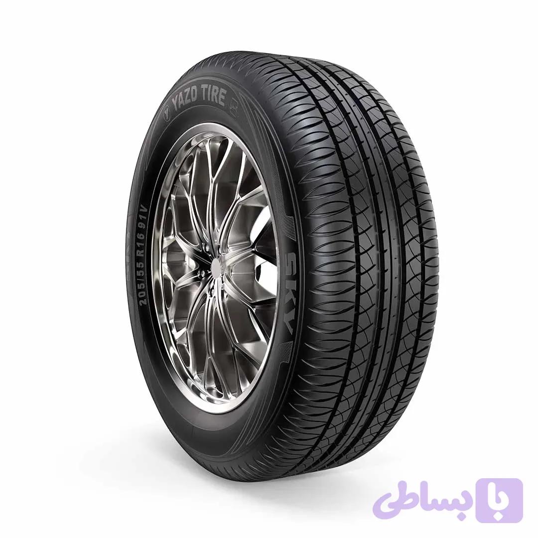 لاستیک یزد تایر سایز 215/55R17 آج Sky سال 2026 (دو حلقه ای)