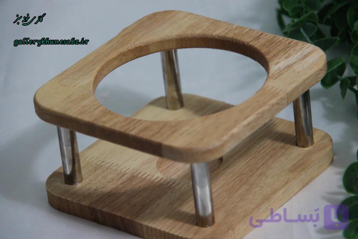 وارمر مربع چوبی پایه استیل وارداتی