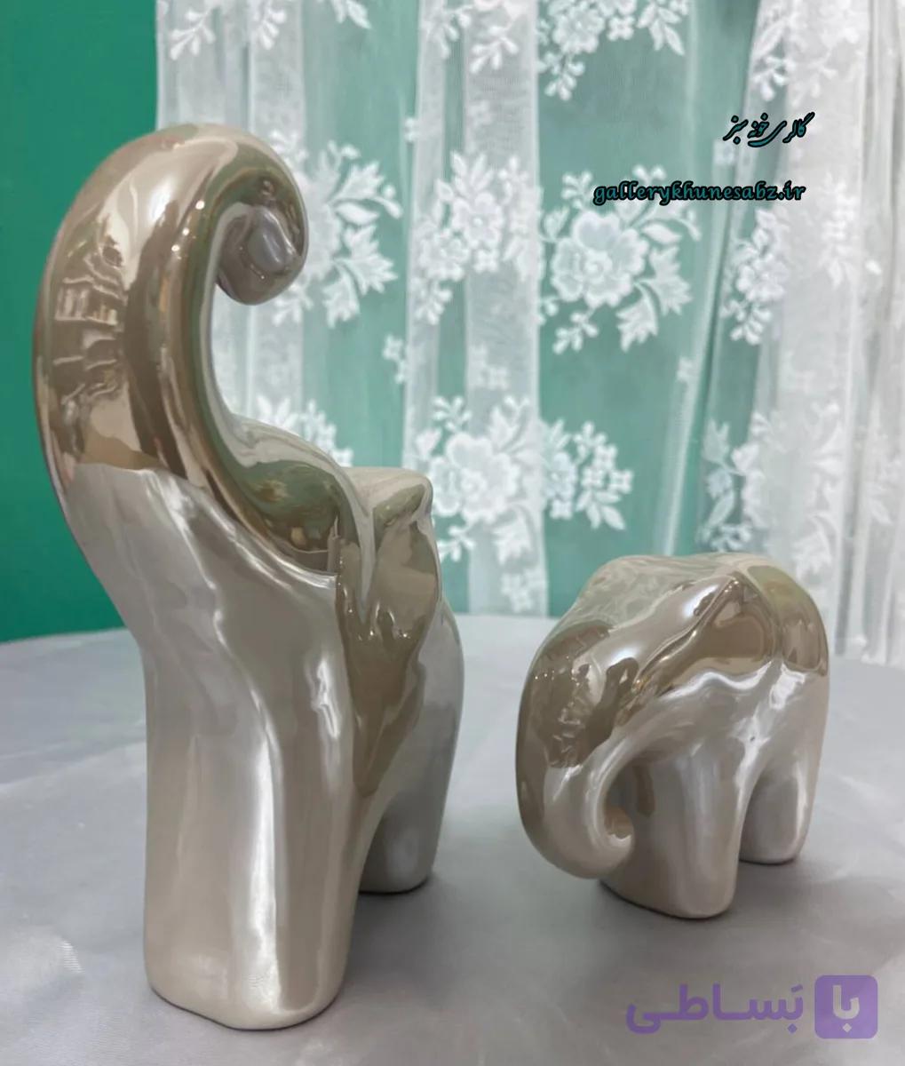 مجسمه فیل لاستر دو عددی در سایز بزرگ و متوسط