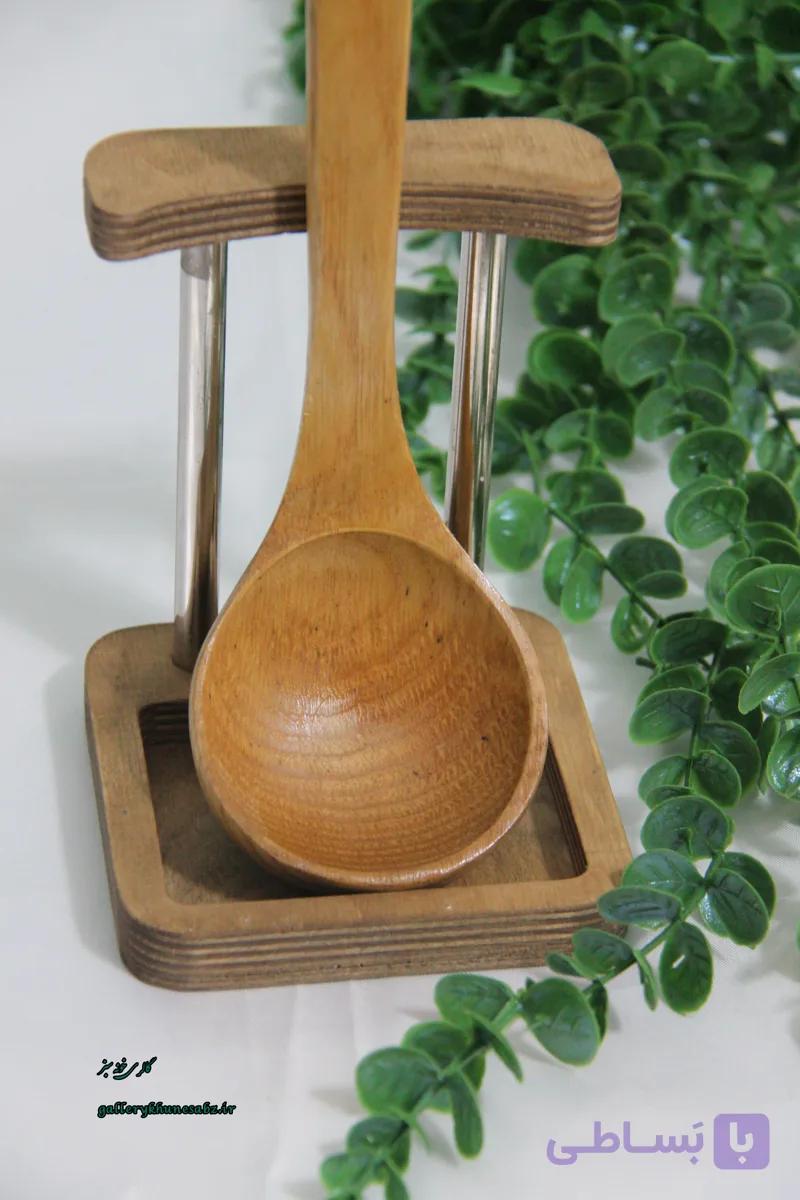 کنار گازی چوبی با پایه استیل