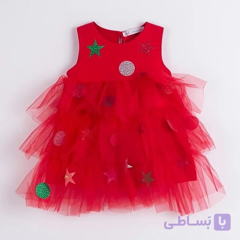پیراهن  دخترانه ترک nk  مدل 73603 یلدا کریسمس(۹ ماه تا  ۳۶ ماه)