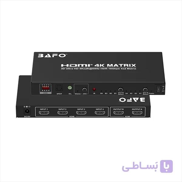 ماتریکس سوئیچ 4 پورت HDMI بافو مدل BF-206 — تصویر 1