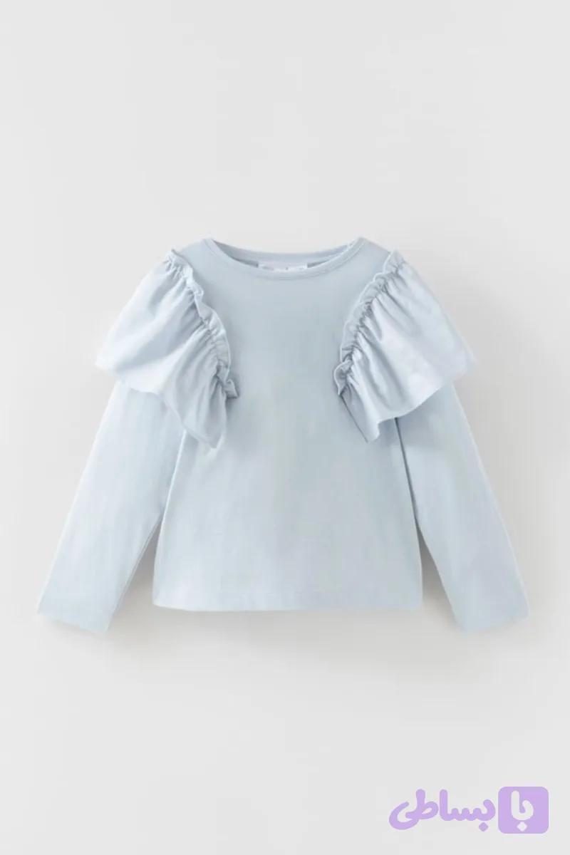 شومیز سرشانه چیندار zara