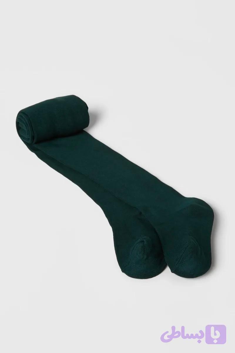 جوراب شلواری سبز zara