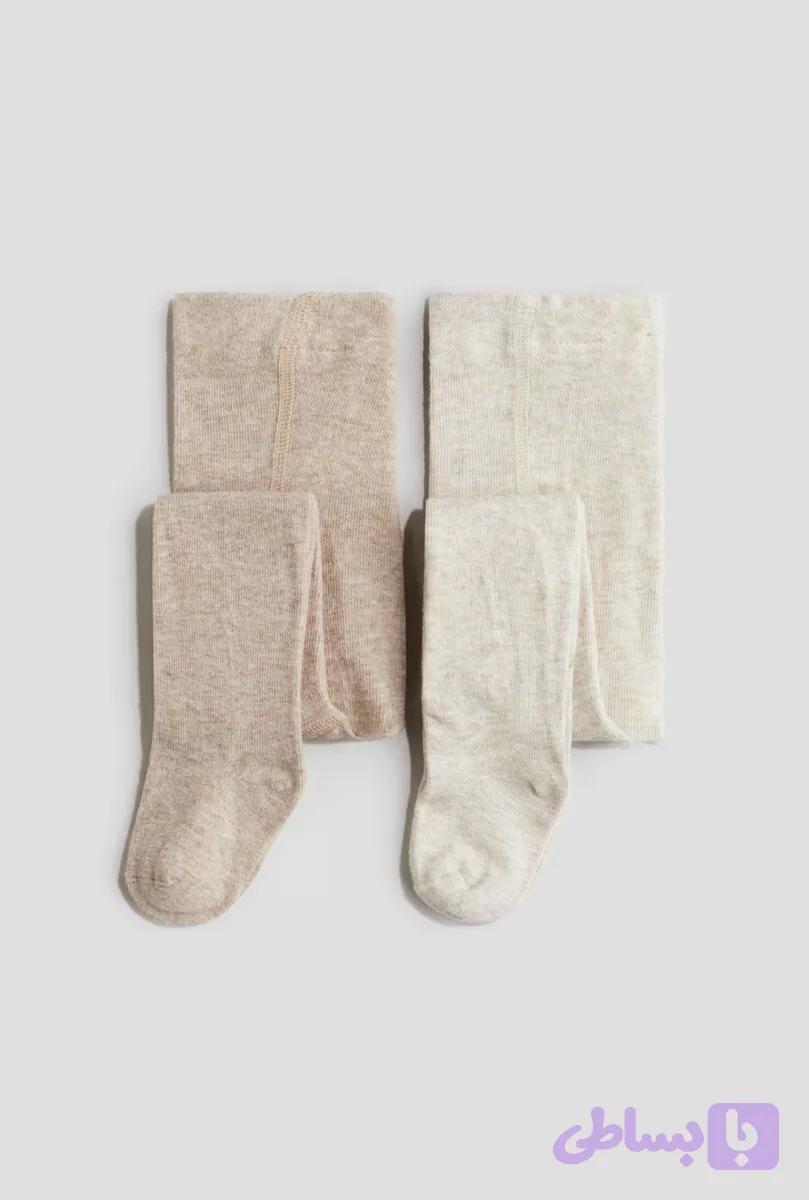 جوراب شلواری کرم h&m