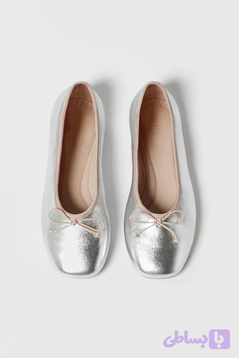 بالت نقره ای zara