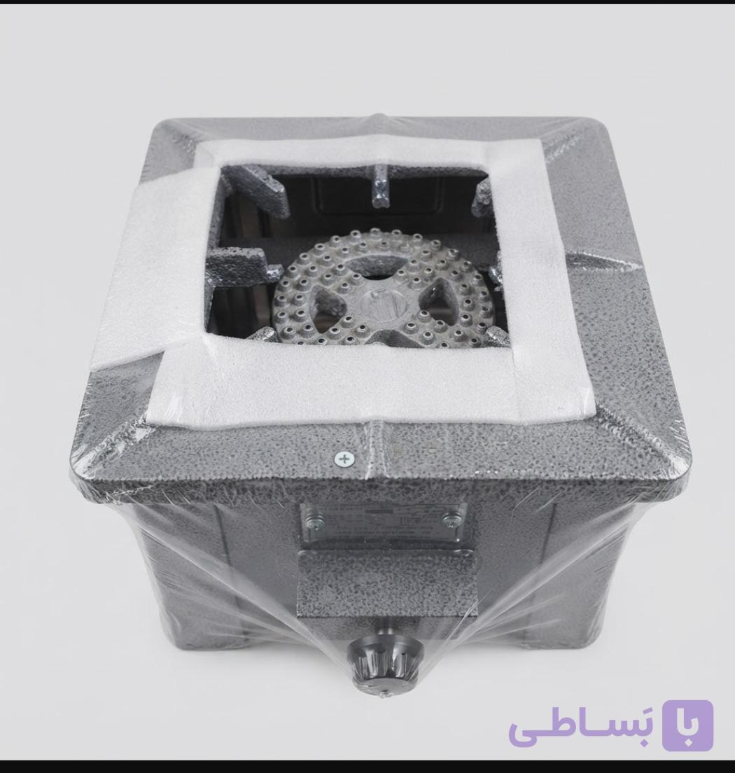 اجاق گاز پلوپز تک‌شعله رویه وشعله چدن پرهام گاز ۳۰x۳۰