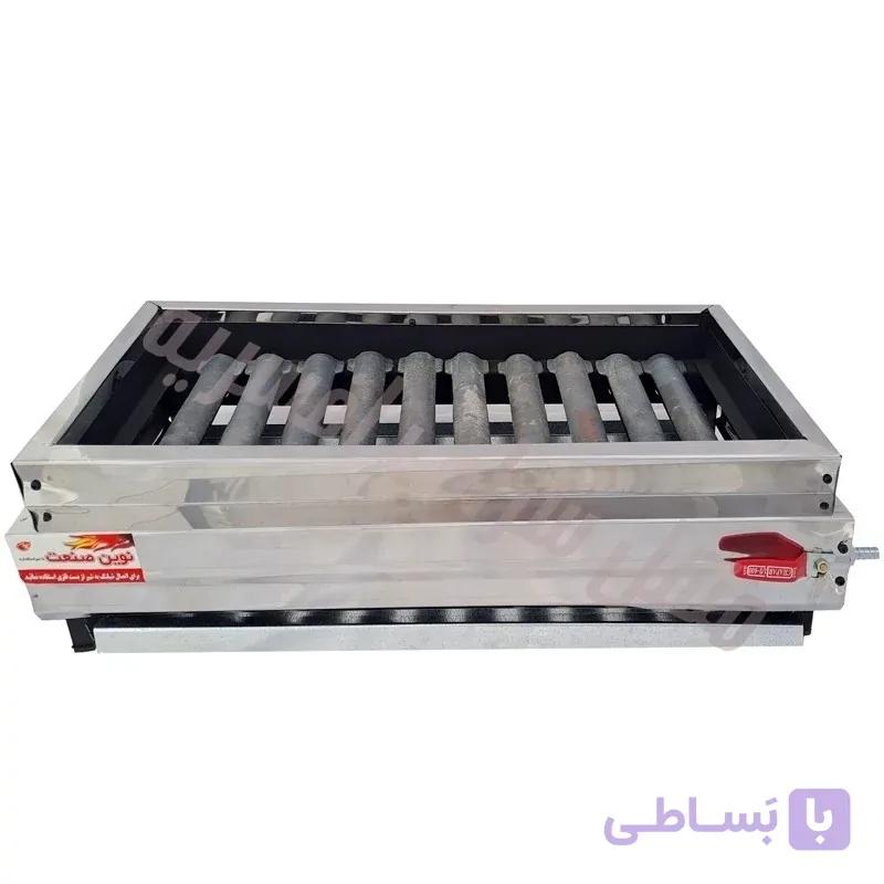 منقل گازی کباب پز 70 سانتی 10 شعله چدن