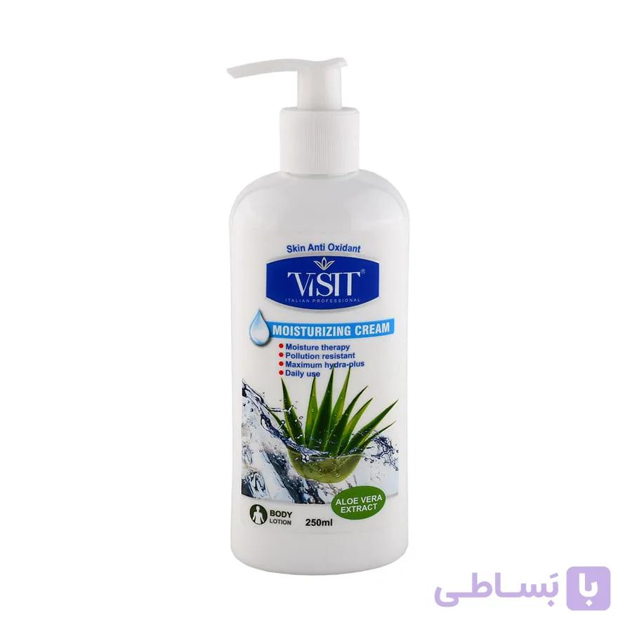 کرم آبرسان و لوسیون آلوئه‌ورا ویزیت