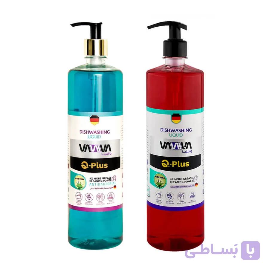 مايع ظرفشويى ويژه Q پلاس Q-Plus 3000gr وانیلیا — تصویر 1