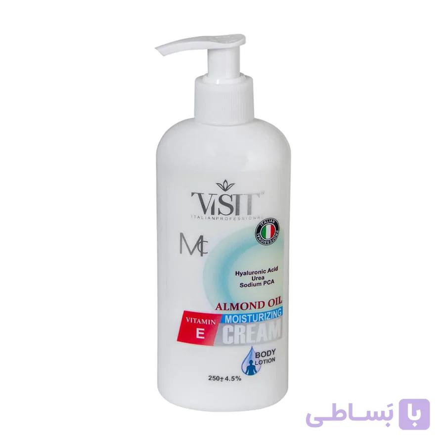 کرم آبرسان و لوسیون روغن بادام ویزیت با ویتامین E