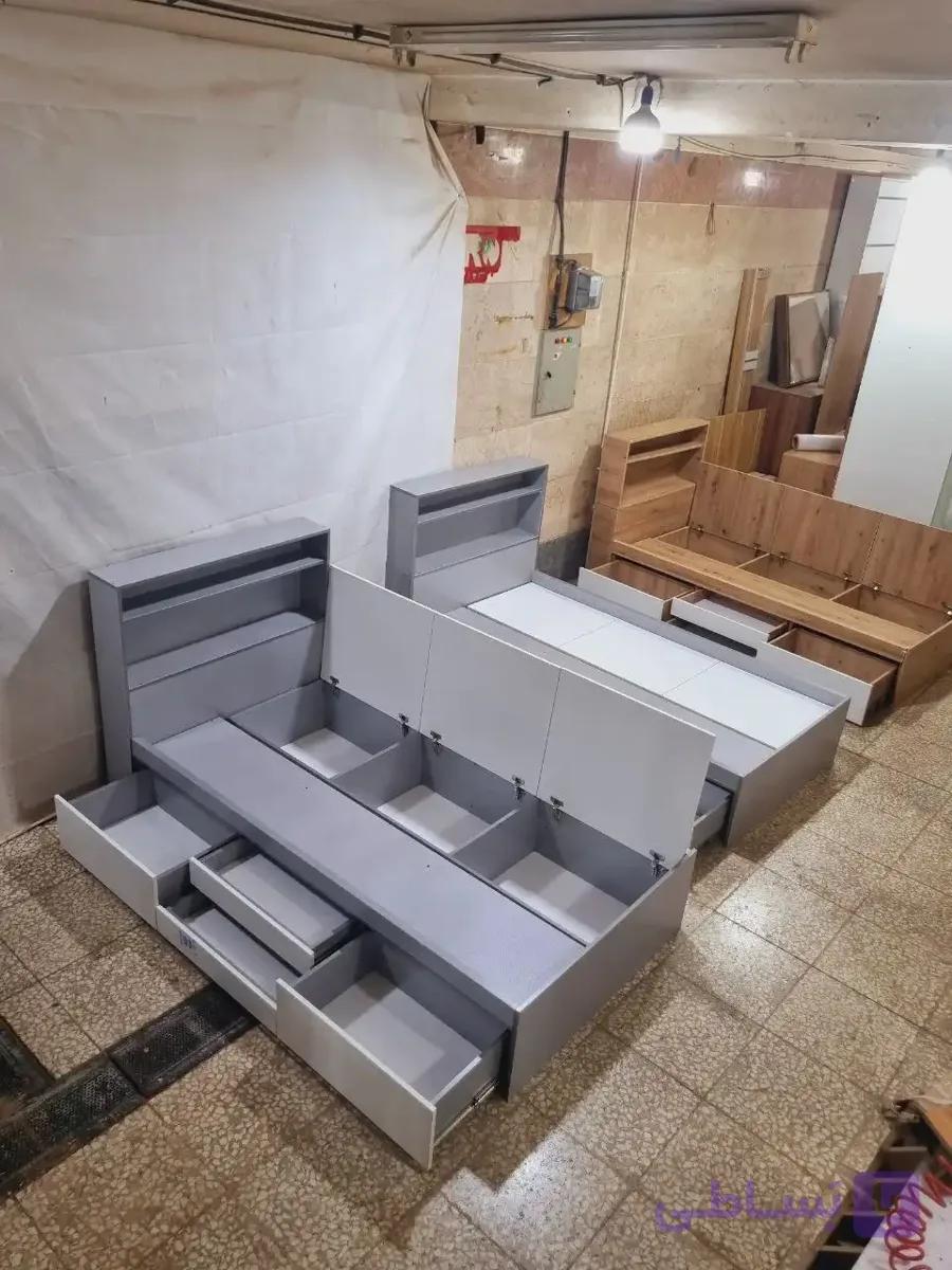 سرویس خواب MDF تک نفره 4 کشو مدل رادین — تصویر 1