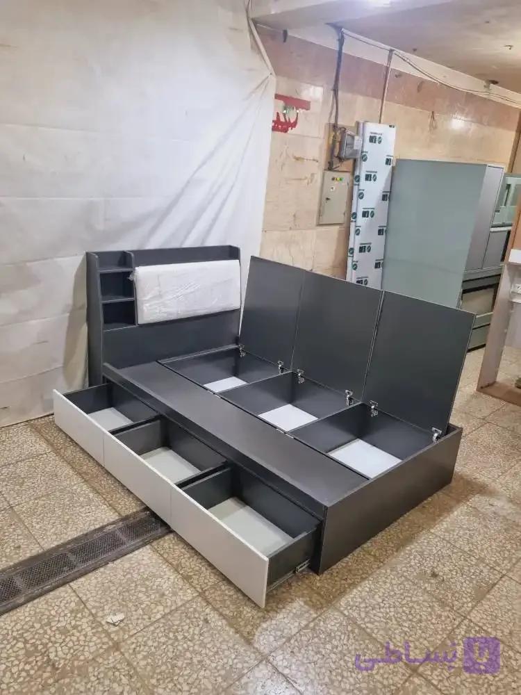 سرویس خواب دو نفره MDF رنگ مشکی مدل آیدا — تصویر 1