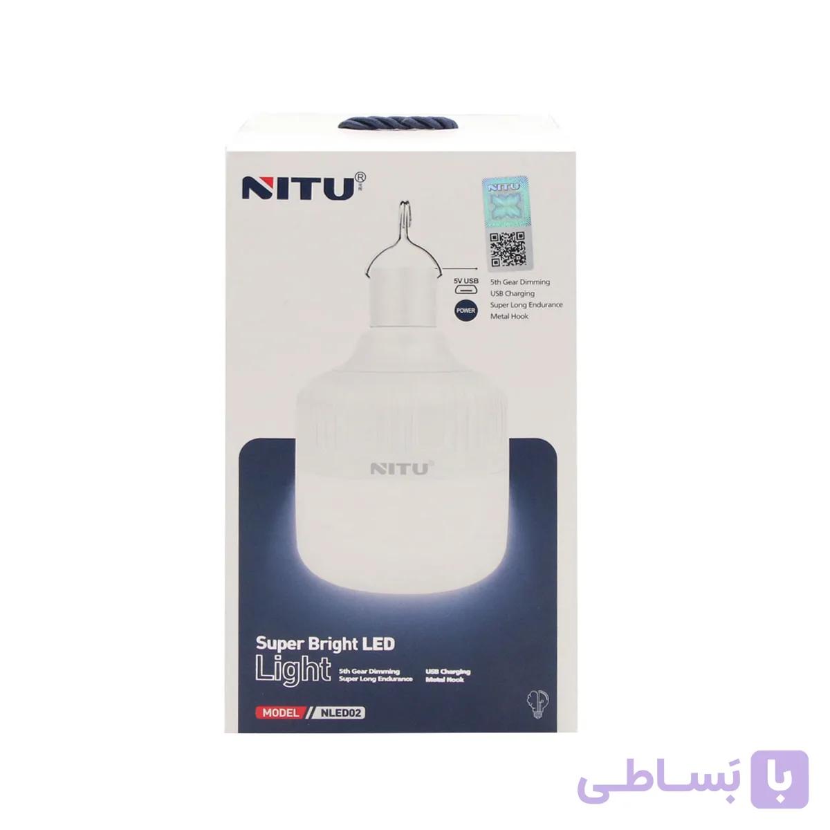 لامپ ال ای دی شارژی NITU LED02 (گارانتی 18 ماه تعویض نیکان همراه) — تصویر 1