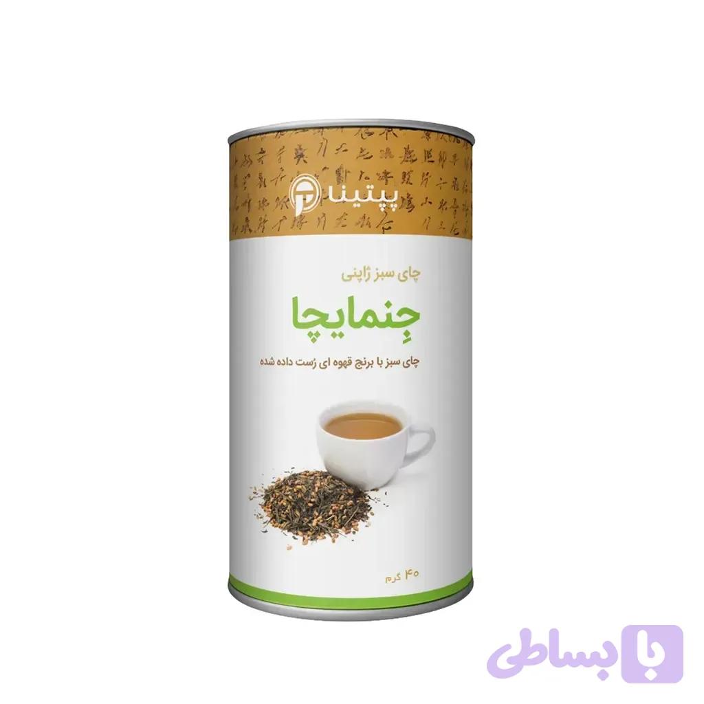 چای سبز ژاپنی جنمایچا پپتینا | قوطی 40 گرمی — تصویر 1