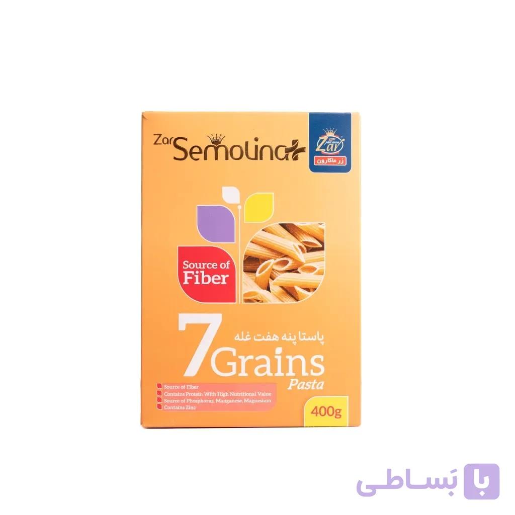 پاستا پنه هفت غله زر ماکارون | 400 گرم — تصویر 1