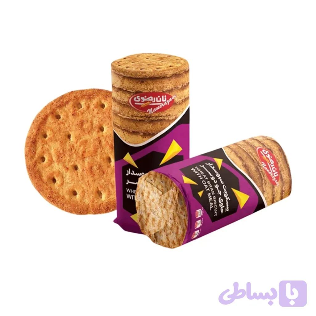 بیسکویت سبوسدار حاوی جو دو سر نان رضوی | 160 گرم — تصویر 1