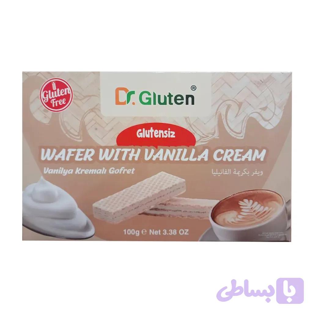 بیسکوئیت ویفر توت فرنگی دکتر گلوتن | 100 گرم